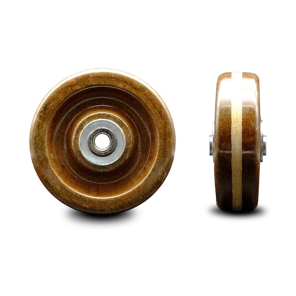 SCC - 5" High Temp Phenolic Wheel w/Roller Bearing - 3/8" Bore -400 lbs Capacity